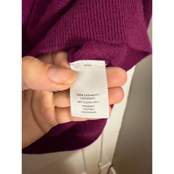 Halogen 100% Cashmere Purple Sweater - Picture 5 of 5